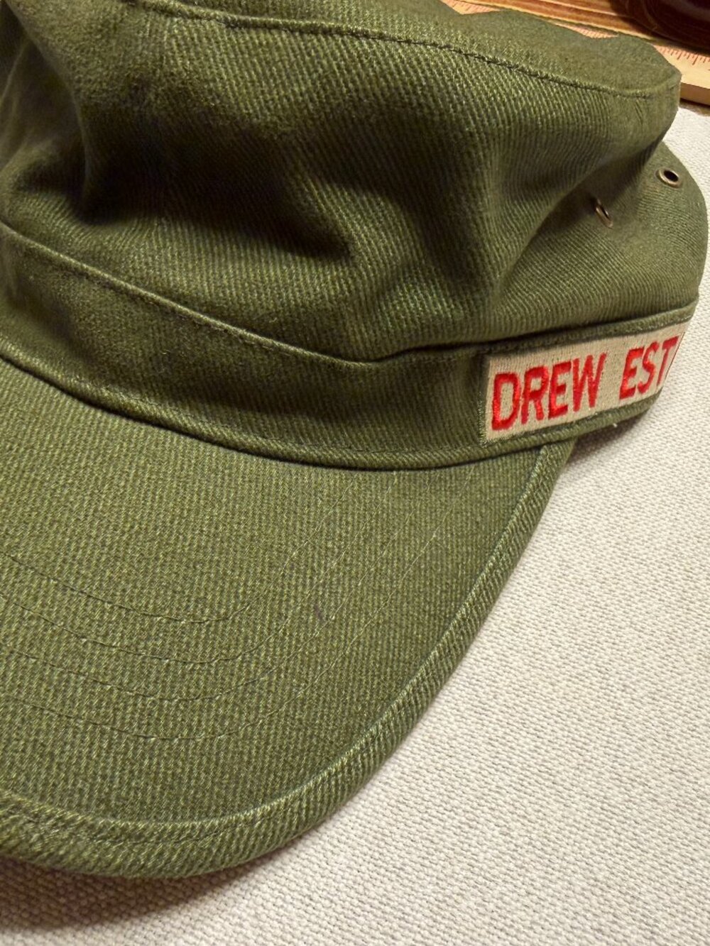 Drew Estate Military Style Hat | Olive Green Cigar Cap